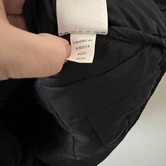 Athleta Jacket Womens Small Black Quilted Mendocino Coat Full Zip Outdoor Winter - Picture 7 of 12
